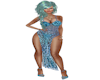 S4E Teal Fishnet Dress