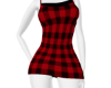 Sexy Plaid Dress Red