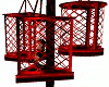 triple red cages