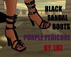 Strap Sandal Black/Purp