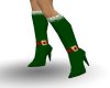 Green santa boots