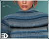 Blue Sweater Pleat Skirt