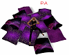 Purple pillow with poses