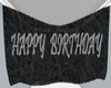 Black Birthday Banner
