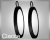 C black hoops earings
