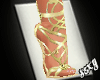 (X)fancied gold boots