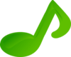 green music note particl