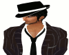 Black mafia hat