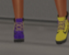 hot yellow n purple boot