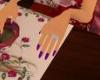 purple dainty hands nail