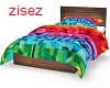 rainbow kid twin bed zz
