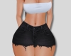 Black denim mini skirt
