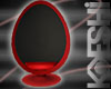 Egg Oval Red & Black