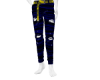 Blue Abstract Jeans