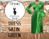 Green Dress Saten