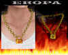 padlock chain - GOLD