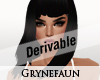 Derivable long hair wind