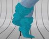 Teal Slouch Boots