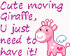 *BG*Cute giraffe sticker