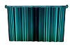 Antimated Teal Curtain