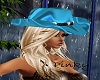 Blue Silk Cowgirl Hat