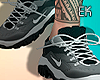 Gray sports sneakers