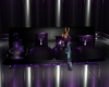 {B} Purple Club Couch