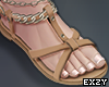 Flat Sandals Brown/G