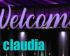 Welcome Sign purple