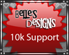 {B} 10k Support Sticker