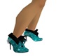 Teal Burlesque Boots