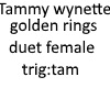 tammy gold ring duet fem