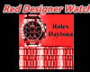 Red Designer Watch
