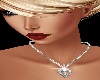Heart Bling Silver Nck~