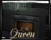 !Q Antique Fireplace Blk