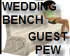 Wedding Bench Guest Pew