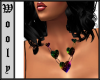 Rainbow necklace hearts