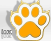 Orange Cat Paw Earrings