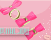 <P>Pink Bows Rings