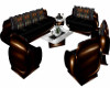 Black Wood Couch Set
