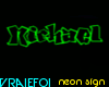 VF -Michael- neon sign