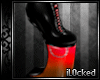 [Il0] Pvc boots red