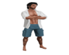 Beach Shorts w/tatoo
