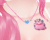 Rose / Blue Diam Heart