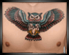M|Owl Chest tattoo