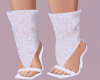 V/ Lace Open Toe Heels