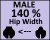 Hip Scaler 140% Male