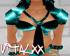 !V Sexy Teal Rave Top