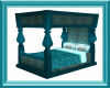 4 Poster Bed in Teal
