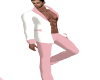 AJ-Pink/Whte Casual Suit